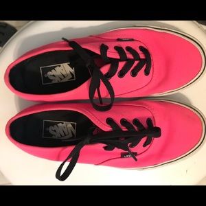 Vans shoes neon pink